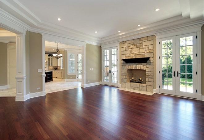 newly installed oak wood floors in a living room