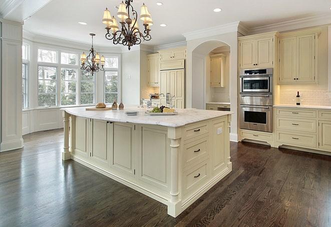 wide plank laminate flooring in contemporary home in Yalaha, FL